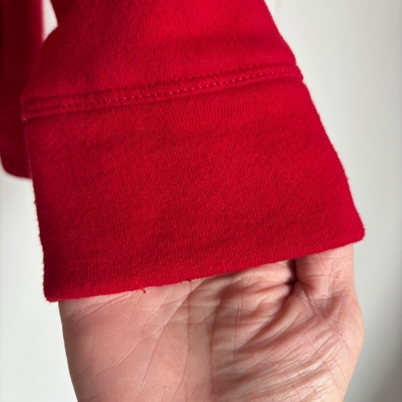 Tommy Hilfiger super soft red funnel neck pullover sweatshirt size L - Picture 5 of 13